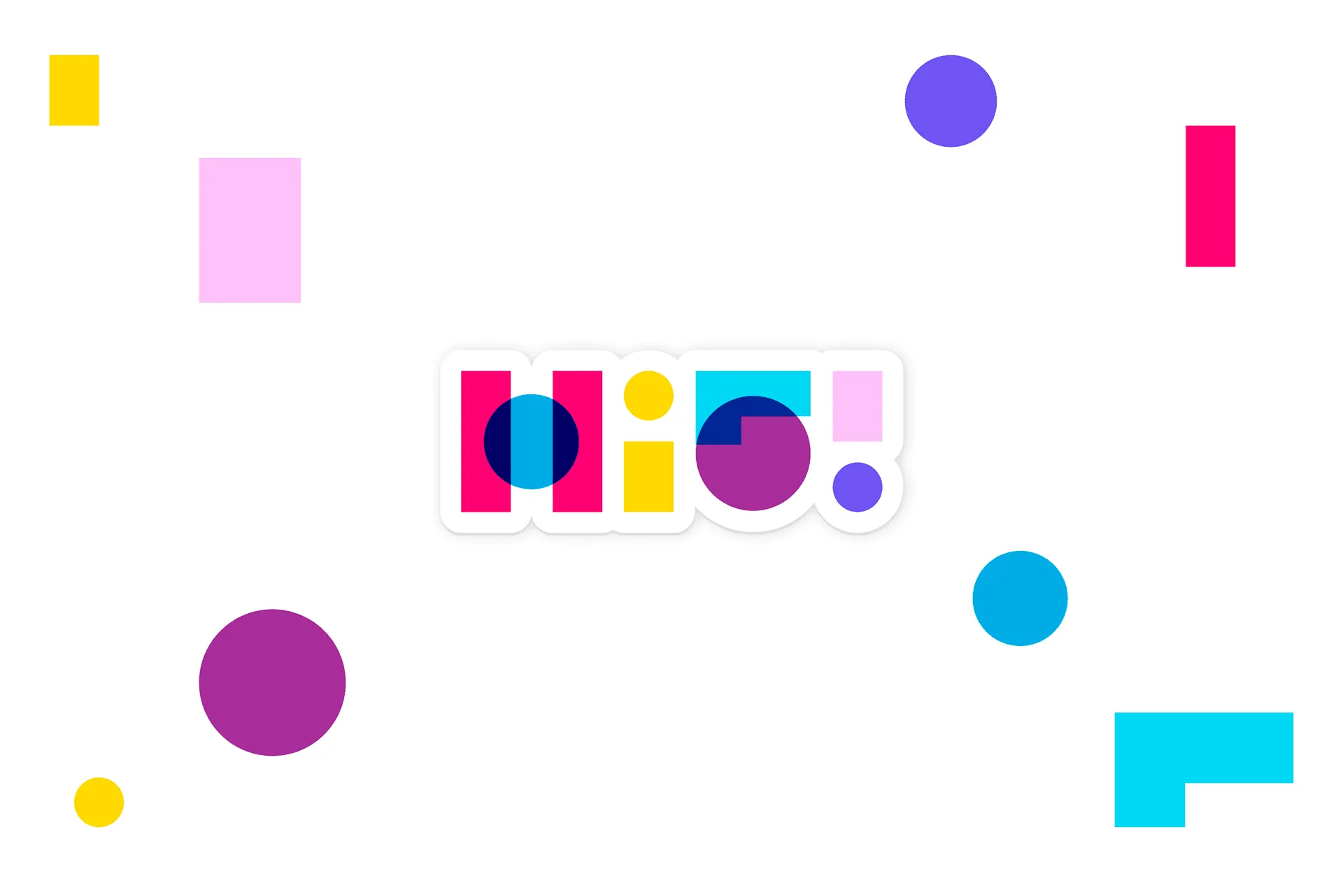 The colourful Hi5! logo made of geometric shapes