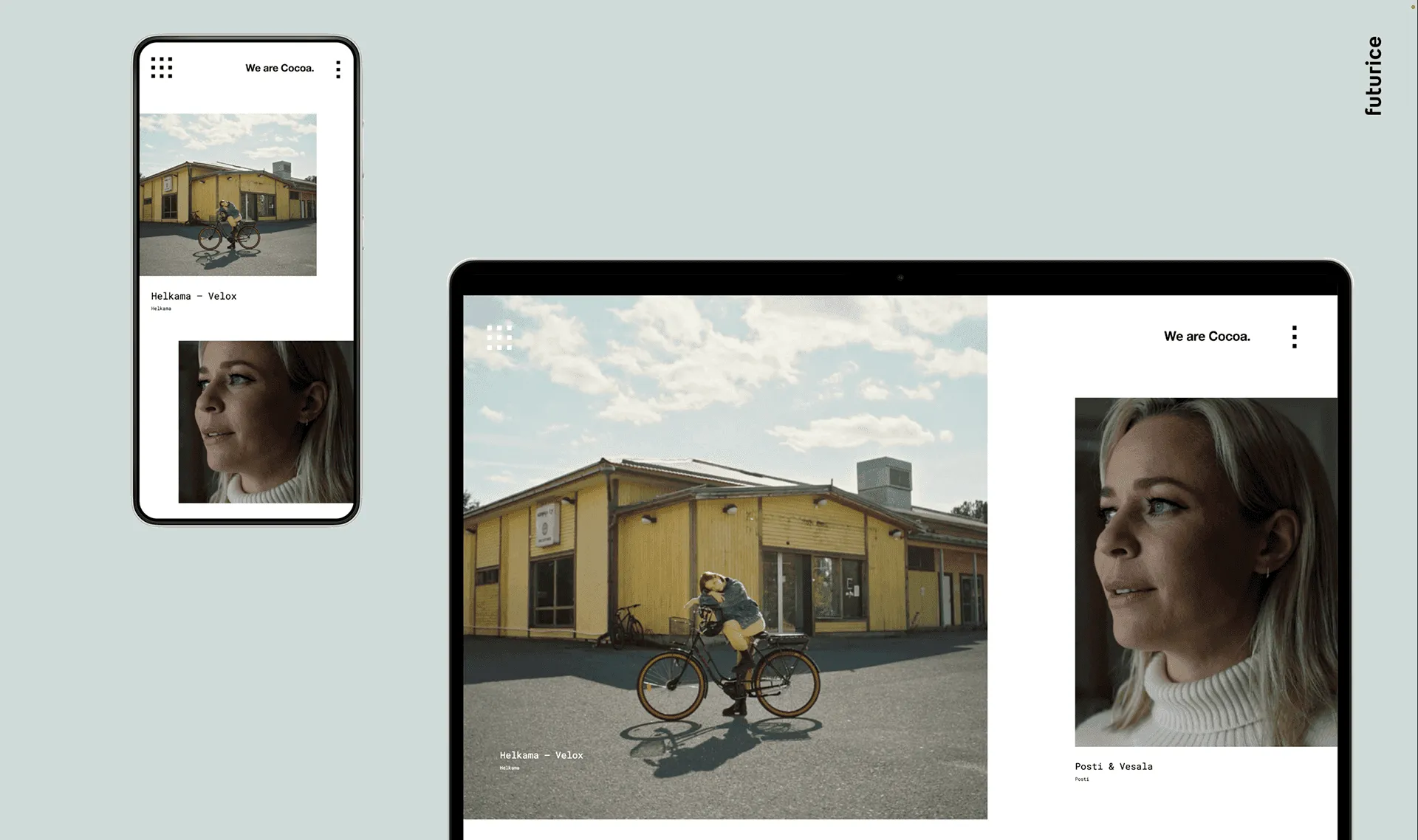 The “We are Cocoa” page on desktop and mobile
